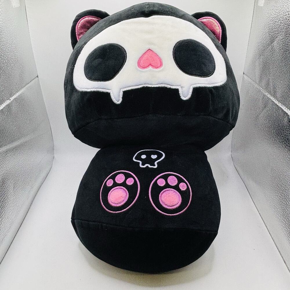 Mewaii Black Cat Mushroom Family Black Bone 16” Plush Stuffed Toy. Very clean!